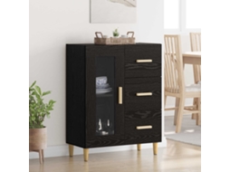 Vidaxl Buffet Carvalho Preto 69,5 X 34 X 90 Cm Madeira Processada