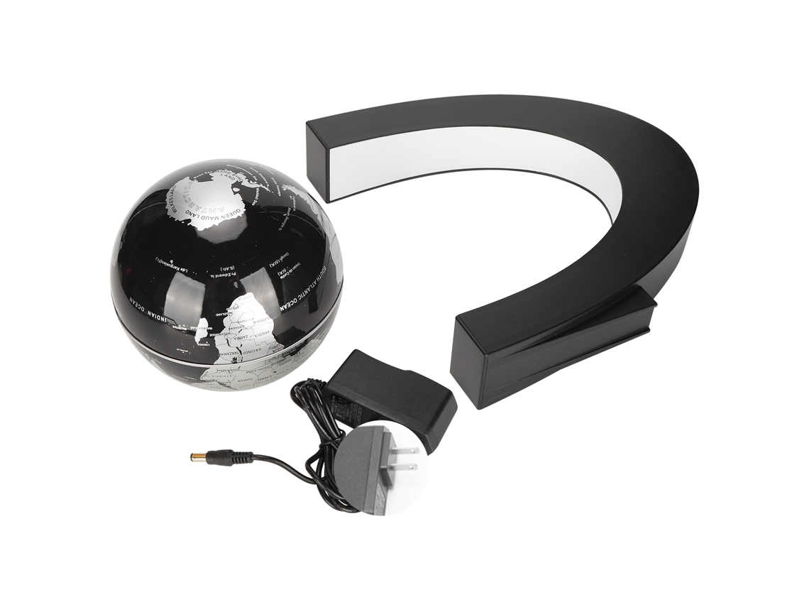 Globo Flutuante Magnético 6 Polegadas Base em Forma de C Decorativo Mesa Auxiliar Ensino