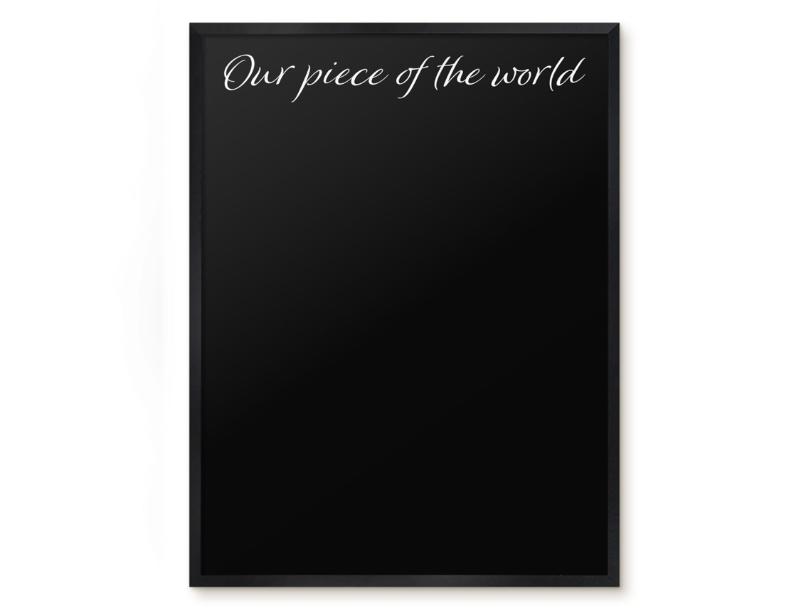 Quadro de vidro magnético "Nosso pedaço do mundo" para o hall Espelharte (60x80 cm)