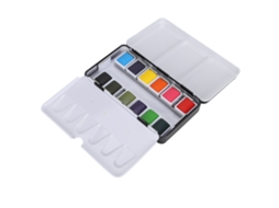 Set De Pintura Acuarela Portátil 24 Colores Vibrantes Com Caixa Artística Suministros De Pintura