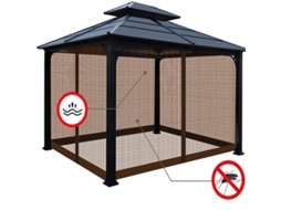 Tenda De Cama Universal Com Rede Mosquiteira Em Formato De Cúpula Branca