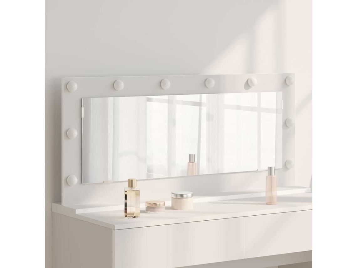 Vidaxl Espelho De Vaidade Retangular Branco 100 X 45 X 18 Cm
