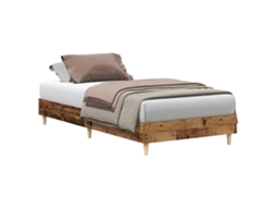 Bed Frame, Bed Frames Vidaxl Marrom Madeira Processada (75 X 190 Cm)