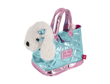 Bolsa Pelúcia Han Cão Didi Azul 28cm Perletti