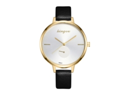 Relógio de Pulso Feminino Simples Elegante Quartzo com Pulseira de Couro Pu Casual 7 Cores