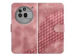 Capa De Couro Para Celular Nothing Phone 3a Pro Com Relevo De Cabeça De Elefante E Cordão