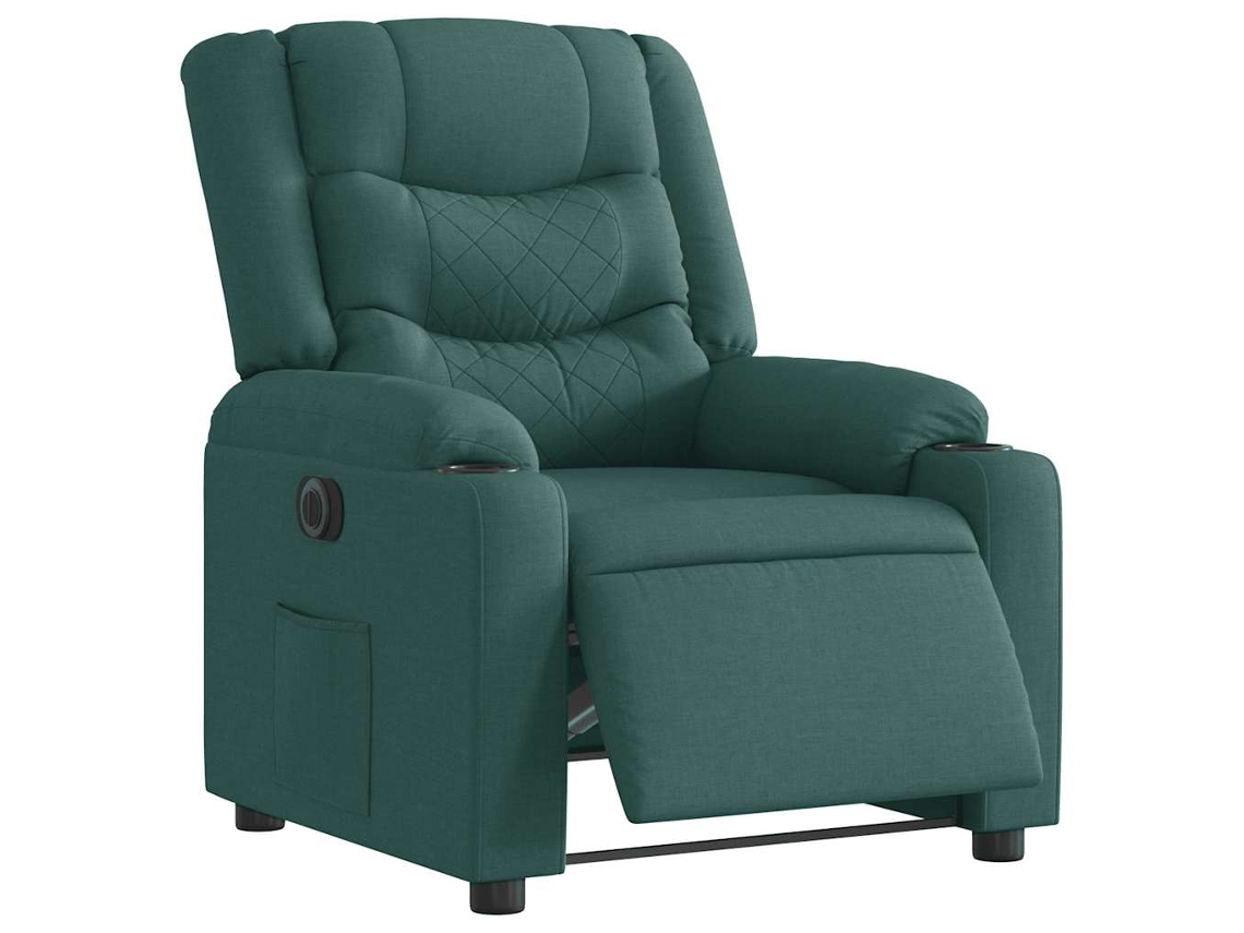 Electric Recliner Chair, Electric Recliner Chairs Vidaxl Verde Tecido