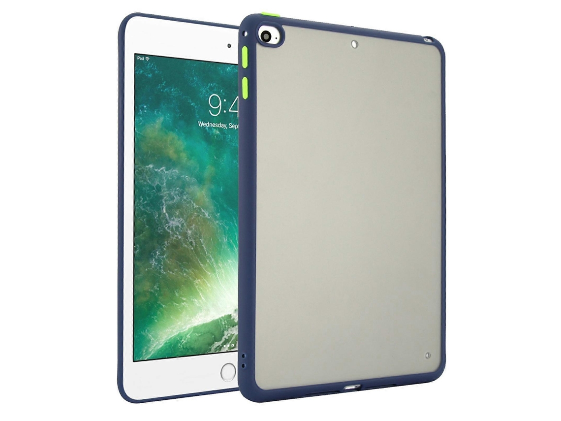 Capa para iPad Mini 4 de 7,9 polegadas, capa protetora de TPU acrílico fosco, capa à prova de choque com tela sensível ao toque, azul escuro (Hengrongshen, 2019)
