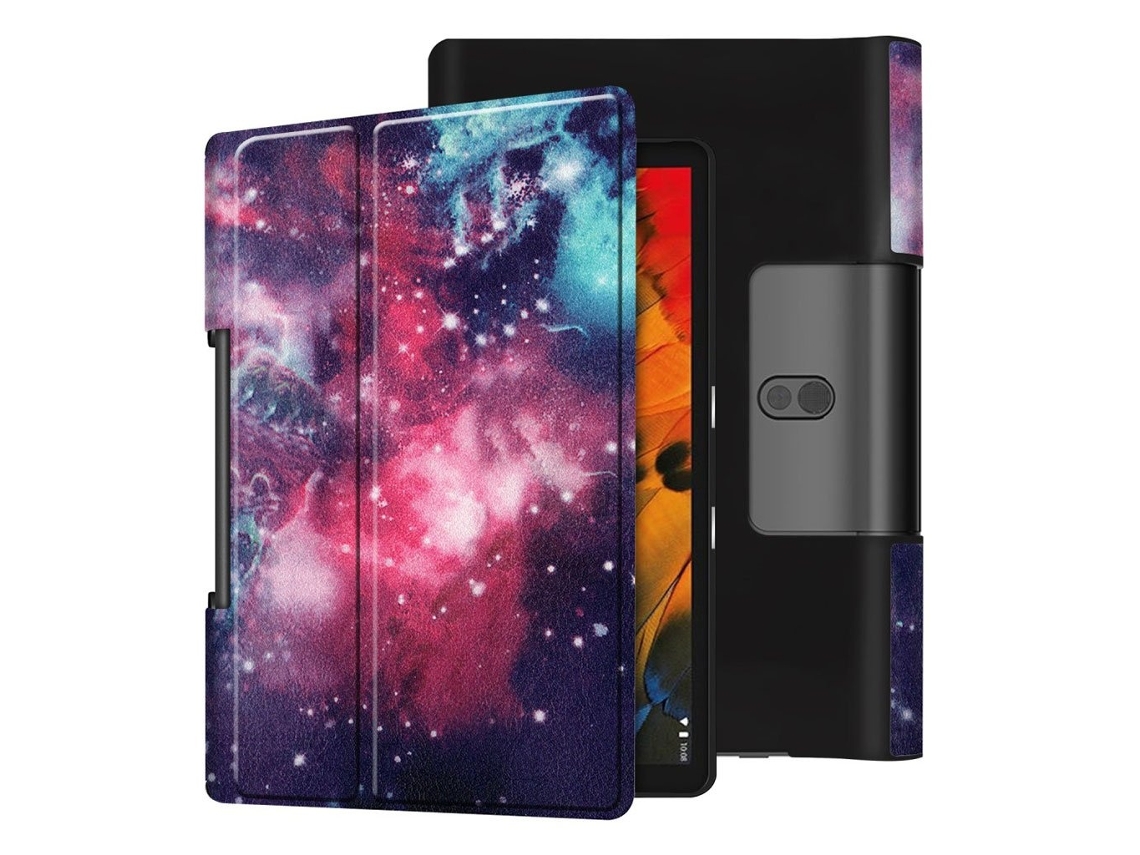 Capa Flip De Couro Estampado Para Lenovo Yoga Smart Tab 10.1, Céu Estrelado