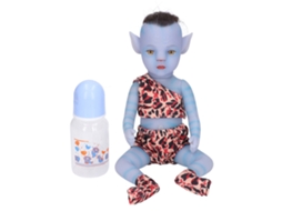 Muñeca Reborn De Desenhos Animados De 30,48 Cm Com Braços E Pernas Flexíveis De Silicone Macio Com Mamadeira Boneco Brinquedo Bonito
