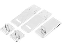 Conjunto de 3 Peças com Fecho Cadeado em Aço Inoxidável para Porta Garagem, 94 Mm Comprimento CHABERLU