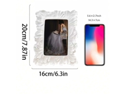 Quadro De Fotos 3d Estilo Europeu, Artigos De Decoração Para Quarto, Renda Branca, Adaptação Para Fotos De 4*6 Polegadas