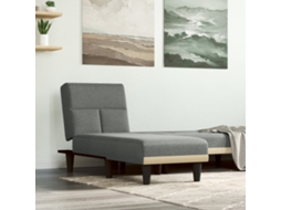 Vidaxl Chaise Longue Tecido Cinzento-escuro