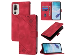 Capa De Couro Com Relevo Skin Feel Para Htc U24 Pro