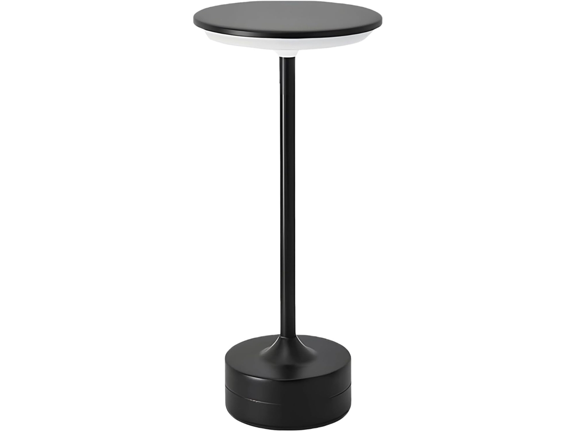 Candeeiro de Mesa Led Recarregável, Preta, Estilo Coquete, Multicolorido, Com Sensor Touch, 28x 13cm, Para Hotéis E