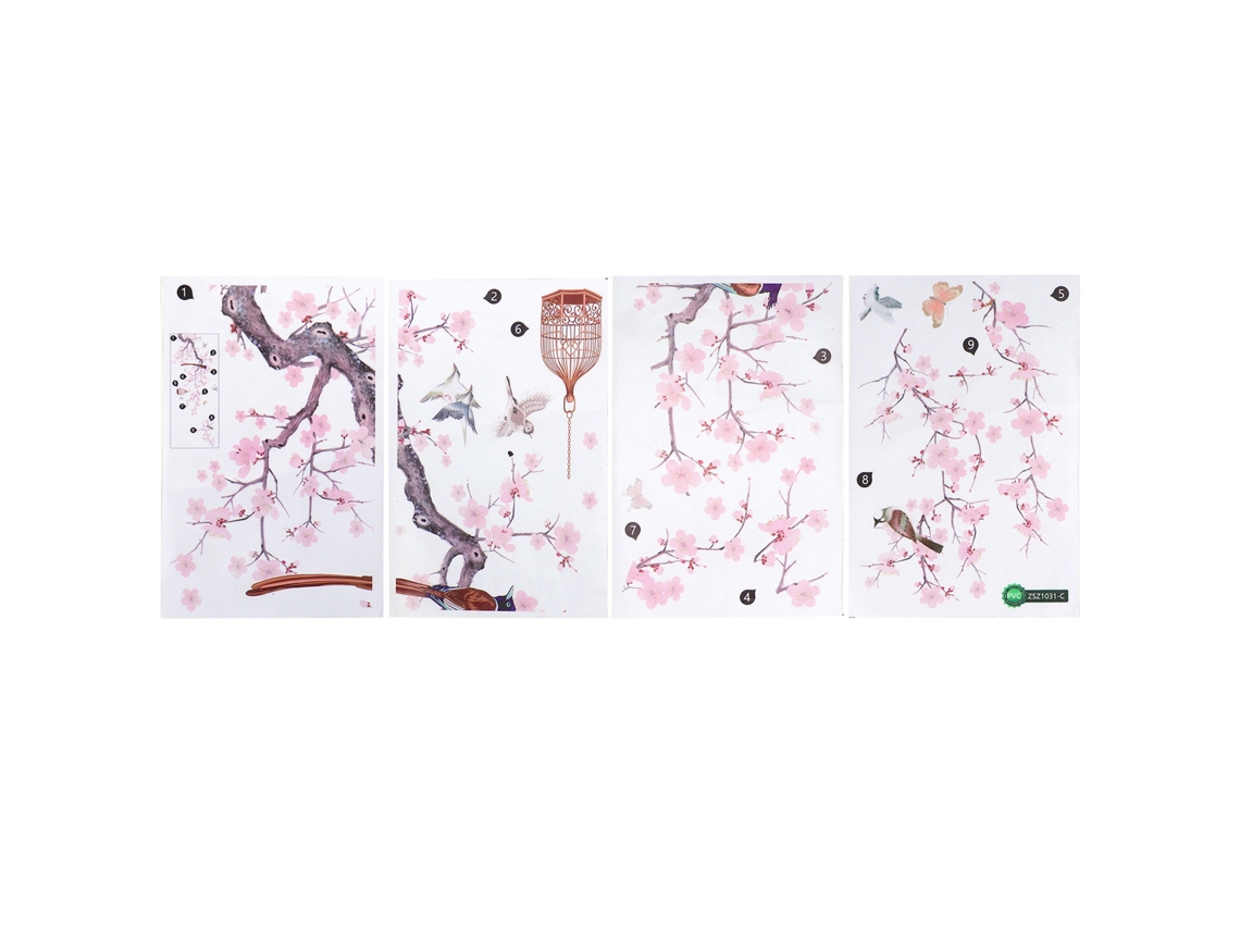 Autocolantes De Parede Decorativos Estilo Chinês Para Ambientes