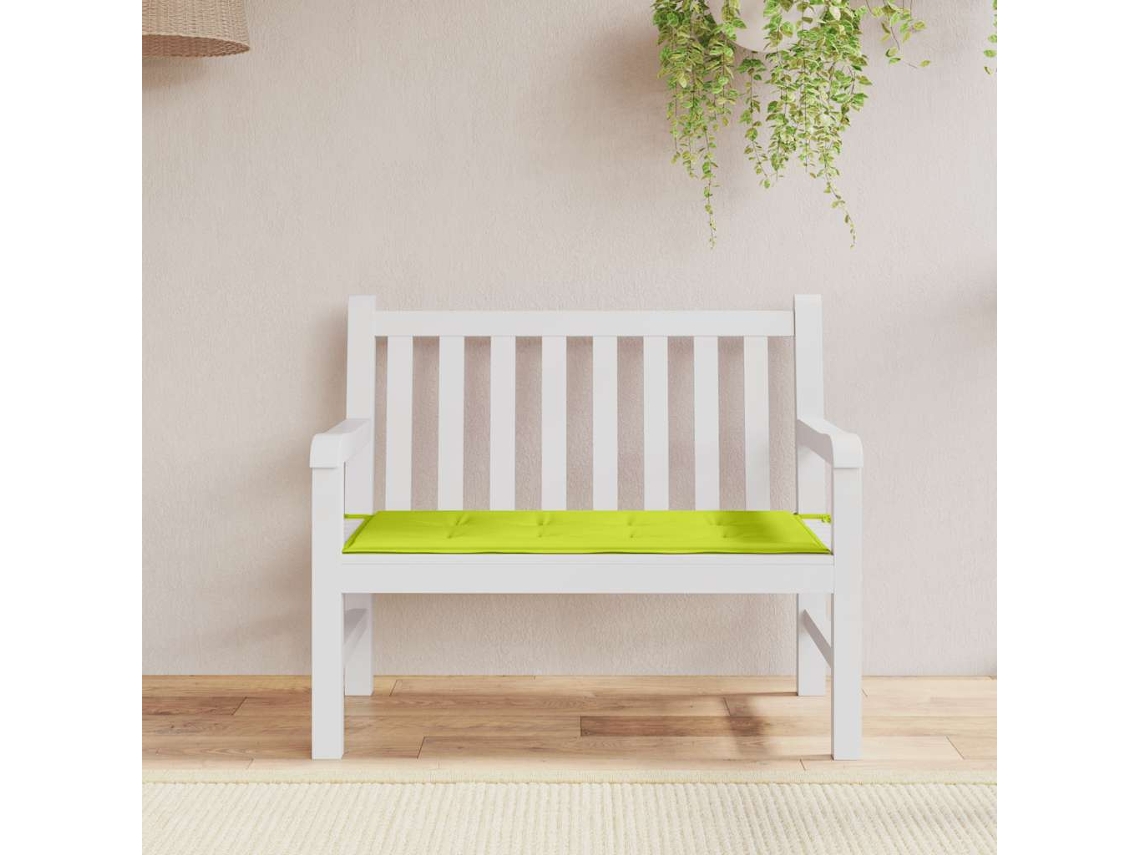 Vidaxl Almofadão P/ Banco De Jardim Tecido Oxford Verde Brilhante