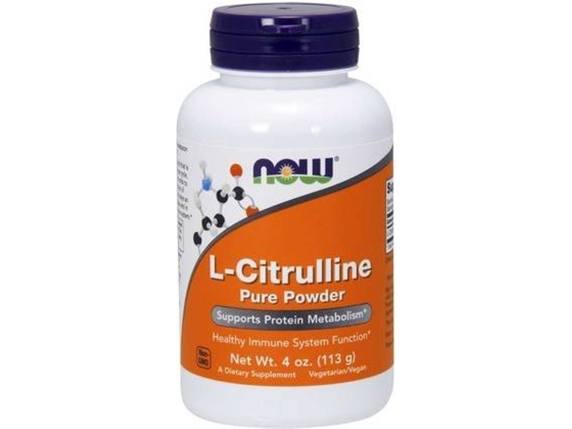 Chá NOW Pó Puro De L-Citrulina (113 g de pó)