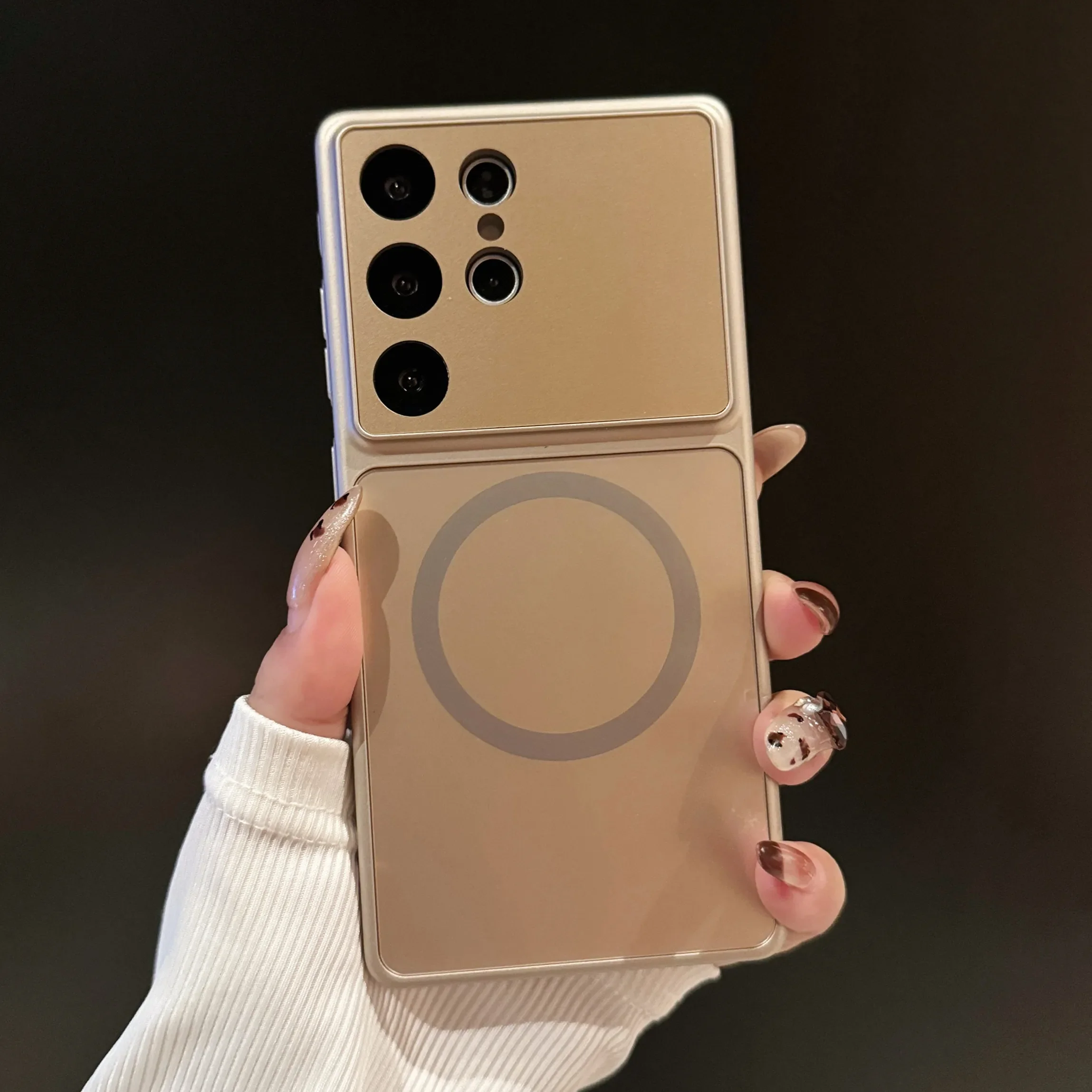 (galaxy S25 Ultra Dourado) Capa De Carregamento Sem Fio Samsung Magsafe