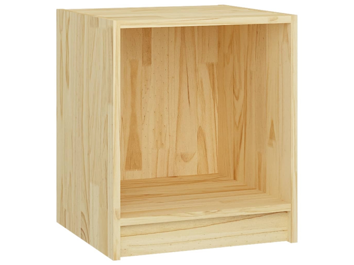 Mesa Cabeceira Madeira de Pinho Maciça (35,5x33,5x41,5 cm)