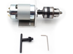 Mini Torno Micro com Motor DC 12V/24V, Mandril de Furadeira B12 | S/MARCA
