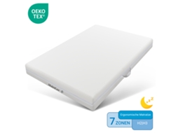 Colchão Espuma Fria 140x200 20cm, 7 Zonas, H2/h3, Alças, Capa Lavável Zíper Total, Fibra Climática.