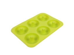 Forma Para Donuts 6 Cavidades Em Silicone, Molde Para Chocolate Seguro Para Micro Ondas E Freezer (verde)