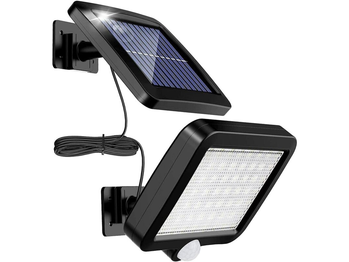 Luz Solar Sensor Movimento 56 Led Ip65 Cabo 5m