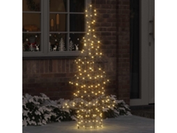 Vidaxl Árvore De Natal Com 160 Leds Branco Quente 150 Cm Vime