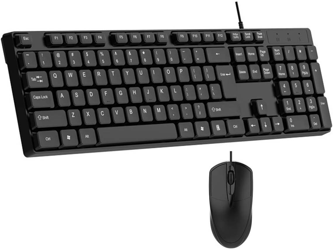 Conjunto de teclado SFUSHOS com teclado numérico, com fio