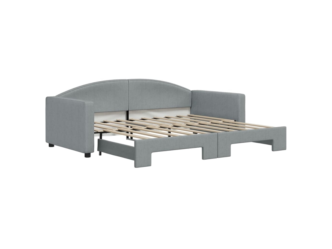 VIDAXL Sofá-Cama com Gavetão 90X190 Cm Tecido Cinzento-Claro
