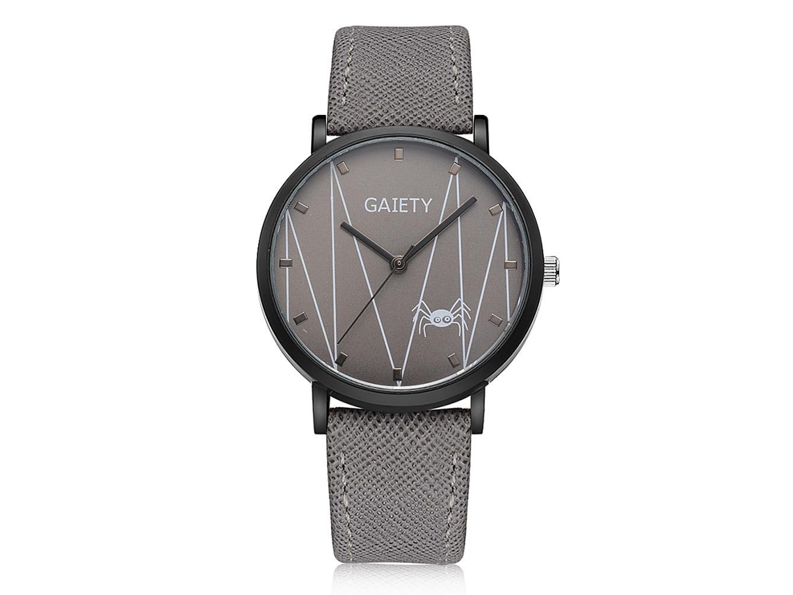 Reloj De Pulsera Analógico De Cuarzo Con Diseño Especial De Telaraña Gaiety (gris)