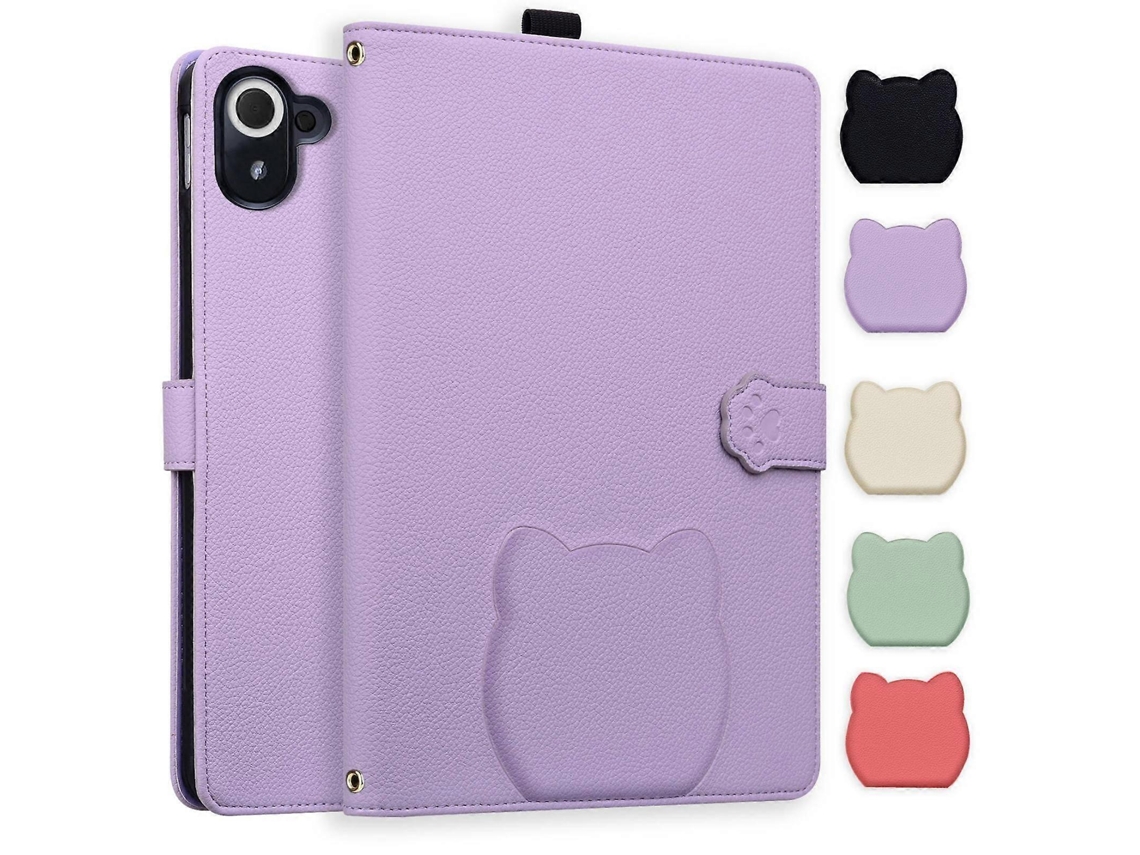 Capa para tablet Webake com textura de pele de lichia e toque de pele de gato