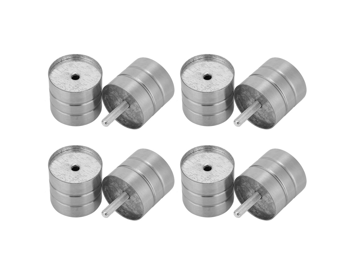 Pequenas Alças para Portas de Vidro Oco de Banheiro (Vendidas em Conjunto de 4, Adequado para Caixas Chuveiro e Vasos Sanitários)