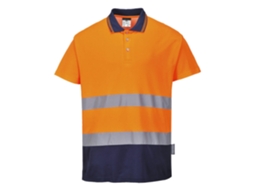 Polo Bicolor Algodão Comfort – Estilo E Conforto Azul Marinho E Amarelo / Xxl
