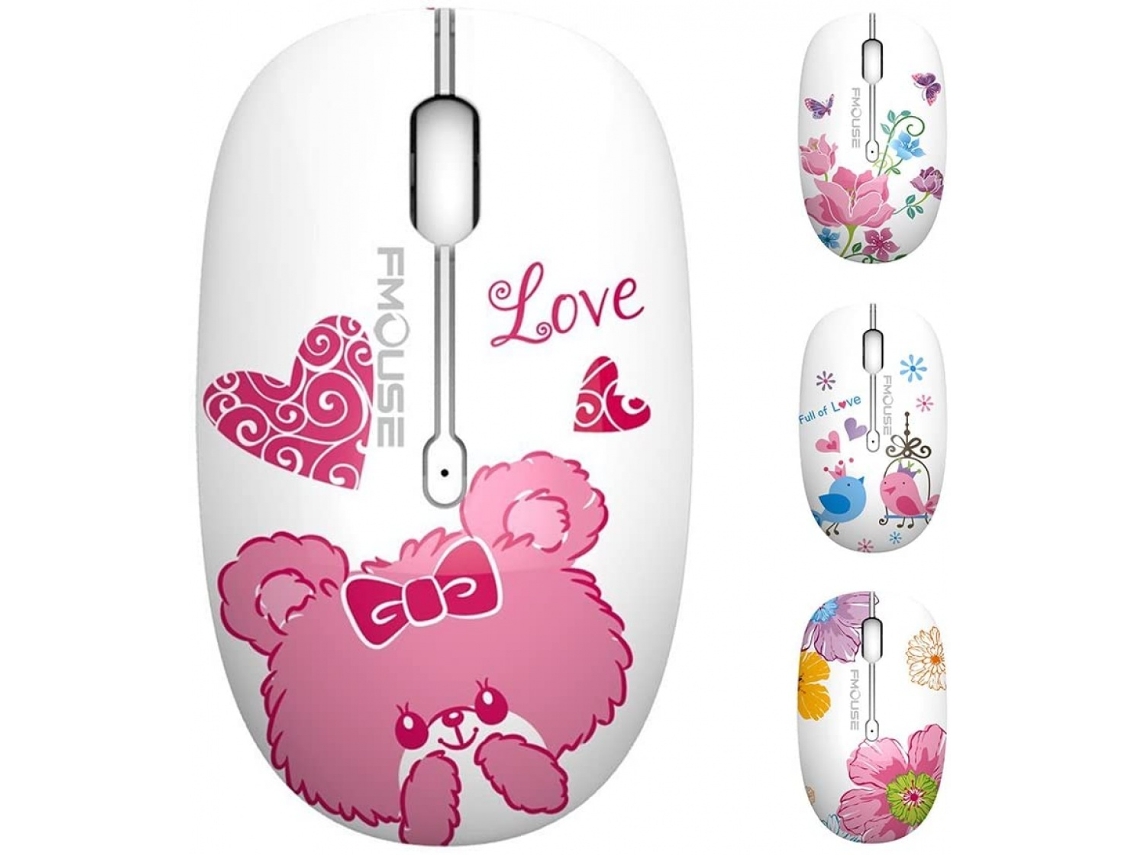 Lurelia Rato Semi-fio, Bonito E Silencioso, Com Receptor Usb