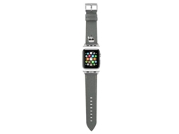 Pulseira Karl Heads Saffiano para Apple Watch 38/40/41 Mm Prata KARL LAGERFELD