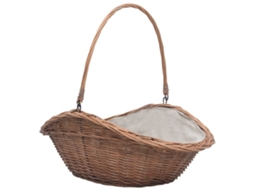 Vidaxl Cesto Para Lenha Com Pega 60x44x55 Cm Salgueiro Natural