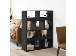 Vidaxl Divisória 100x33x125,5 Cm Derivados De Madeira Preto