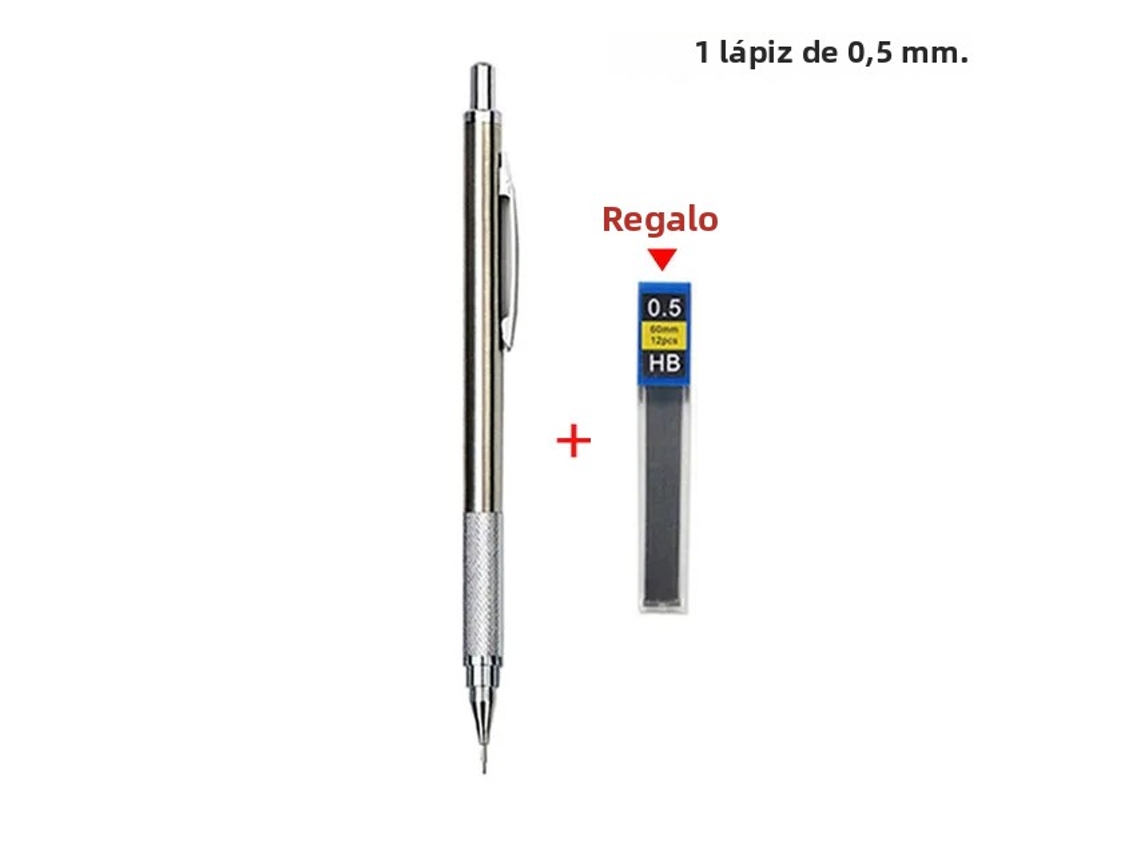 (0,5 Mm) Conjunto De Lapiseiras Metálicas, Adequadas Para Desenho E Esboço, Com Grafite Incluído.