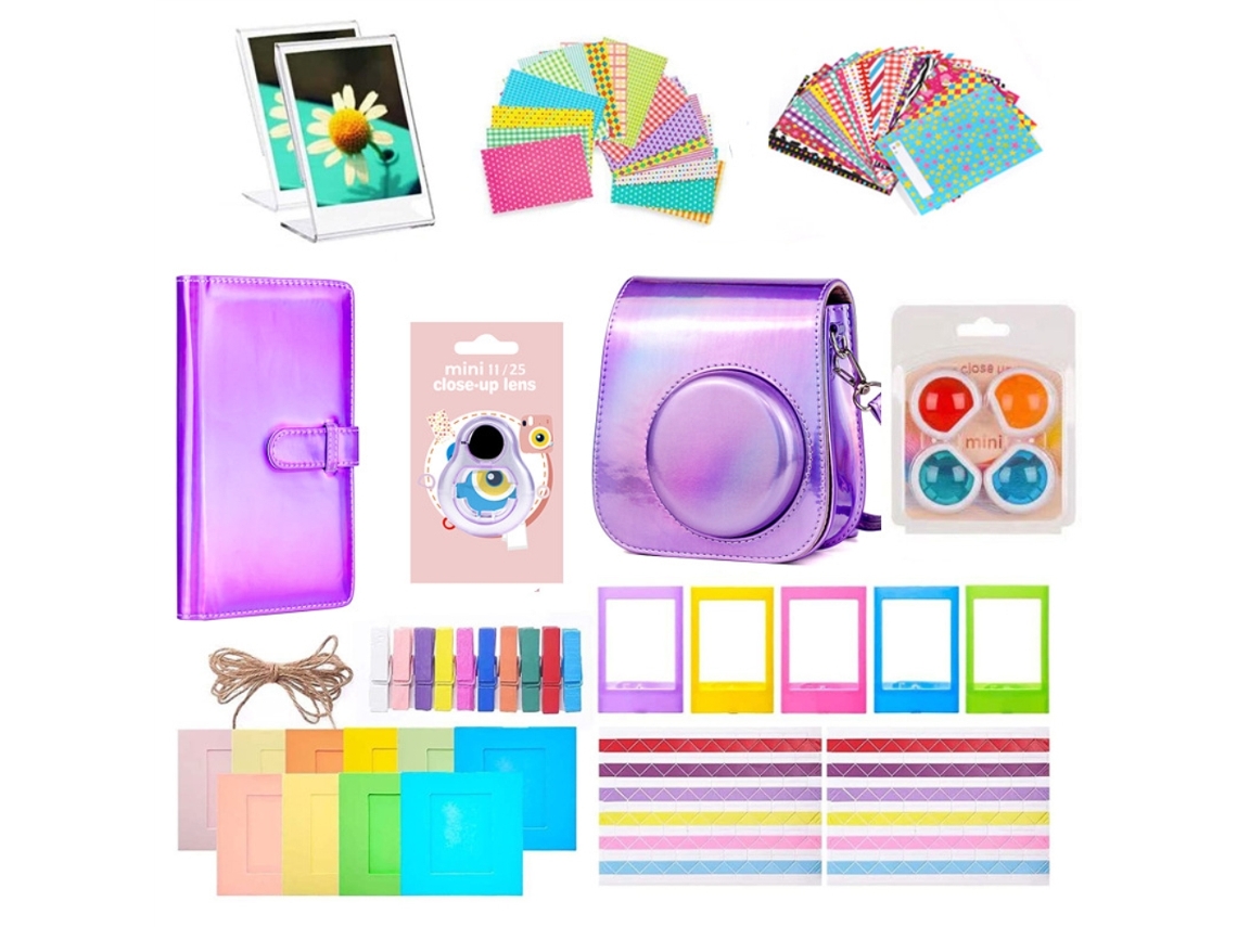 Accesorios Para Cámara 12 En 1 Bolsa Colorida Compatible Con Instax Mini 11 Para Coleccionar Y Ver Fotos
