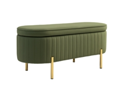 Banco Baú Capacidade de 72 Litros PONTOCASA (108x44x43,5 cm) verde escuro