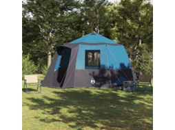 Vidaxl Tenda De Cabana 12-pessoas 10 Pessoa Azul E Cinza