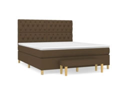 Box Spring Bed, Box Spring Beds Vidaxl Marrom Tecido (160 X 200 Cm)