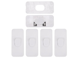 Conjunto Housoutil Com 5 Interruptores De Cabo Em Linha Para Lâmpadas E Eletrodomésticos, Botão De Pressão Branco
