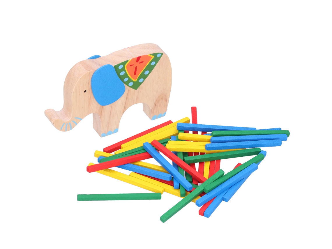 Blocos de madeira empilháveis em formato de elefante, quebra-cabeças equilibrados, brinquedo educativo para aprendizagem precoce, presente