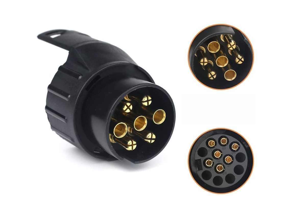 Adaptador de plug 7 a 13 pinos para reboque de carro, caravana, bike carrier, tractor 12v/24v | S/MARCA