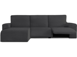 Capa de Chaise Longue Relax Esquerda EYSA Premium Jaz Tecido Multielástico (360 x 120 x 120 cm - Poliéster e Algodão - Gris Oscuro)
