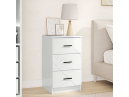Vidaxl Armário De Cabeceira Branco Brilhante 38 X 38 X 66 Cm