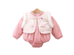 Roupas de Natal Colete de Duas Peças Engrossado Macacão de Inverno Infantil e Macacão Infantil 66 Cm
